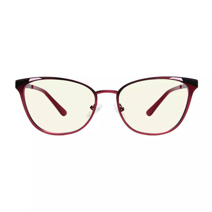 Light Yellow Tinted Butterfly Blue Light Blocking Glasses Women