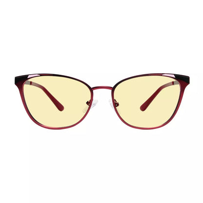 Yellow Tinted Butterfly Blue Light Blocking Glasses Women