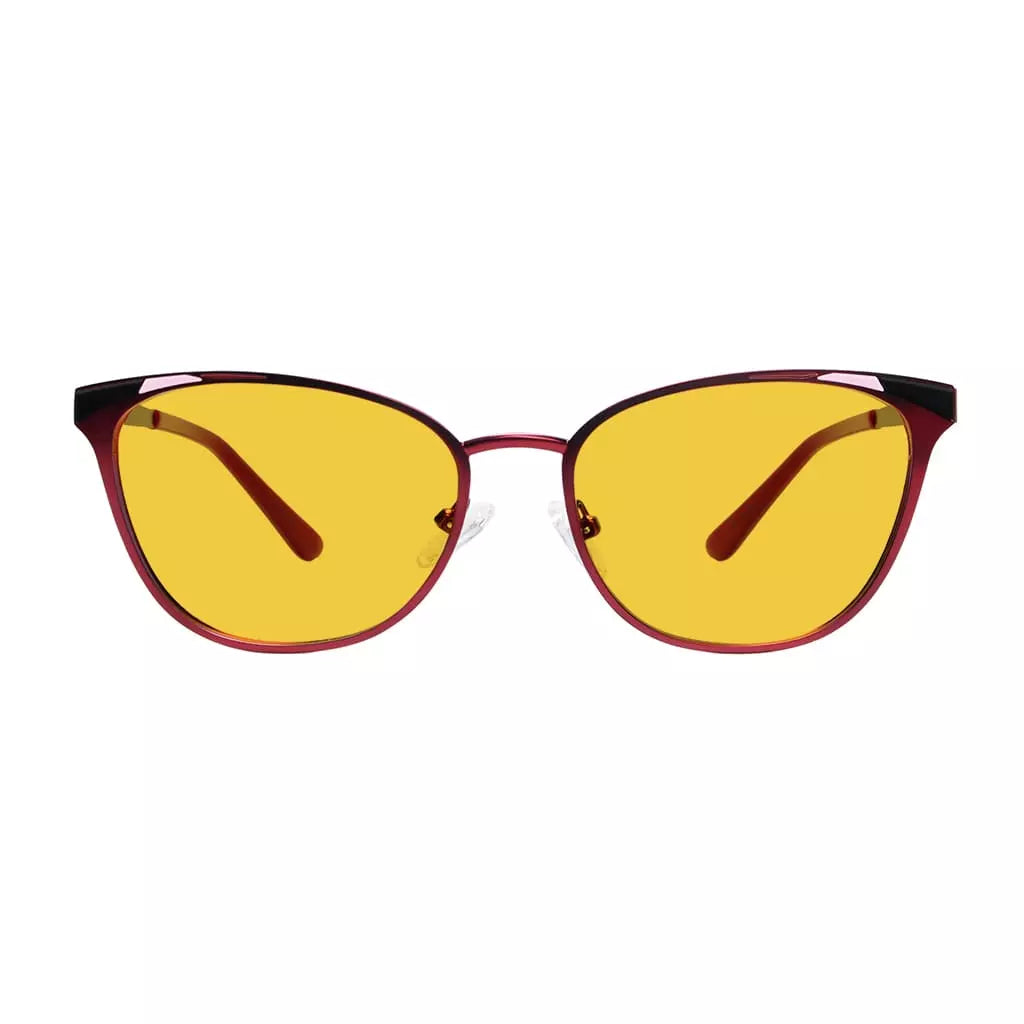 Amber Tinted Butterfly Blue Light Blocking Glasses Women