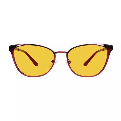 Amber Tinted Butterfly Blue Light Blocking Glasses Women