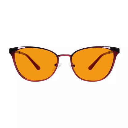 Orange Tinted Butterfly Blue Light Blocking Glasses Women