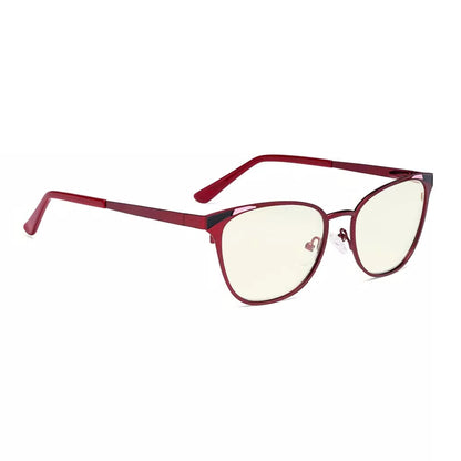 Light Yellow Tinted Butterfly Blue Light Blocking Glasses Women