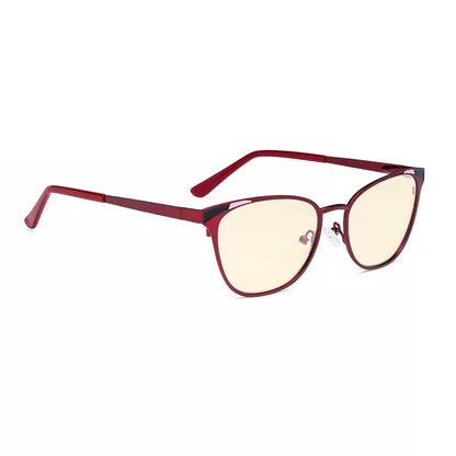 Yellow Tinted Butterfly Blue Light Blocking Glasses Women