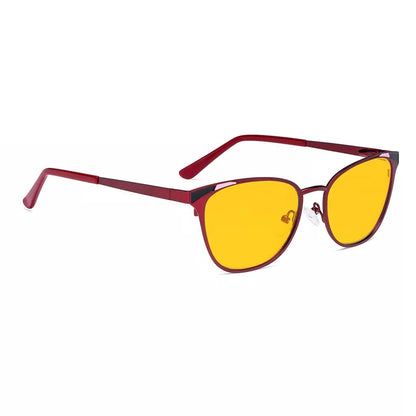 Amber Tinted Butterfly Blue Light Blocking Glasses Women