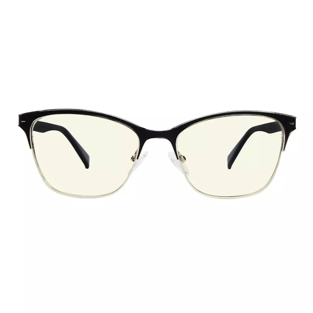 Semi-rim Blue Light Blocking Glasses Light Yellow Tinted