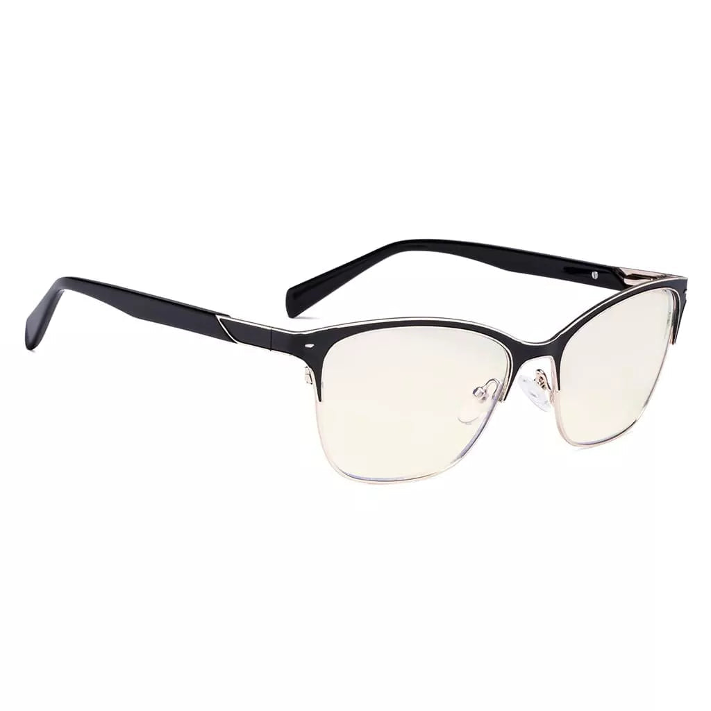 Semi-rim Blue Light Blocking Glasses Light Yellow Tinted