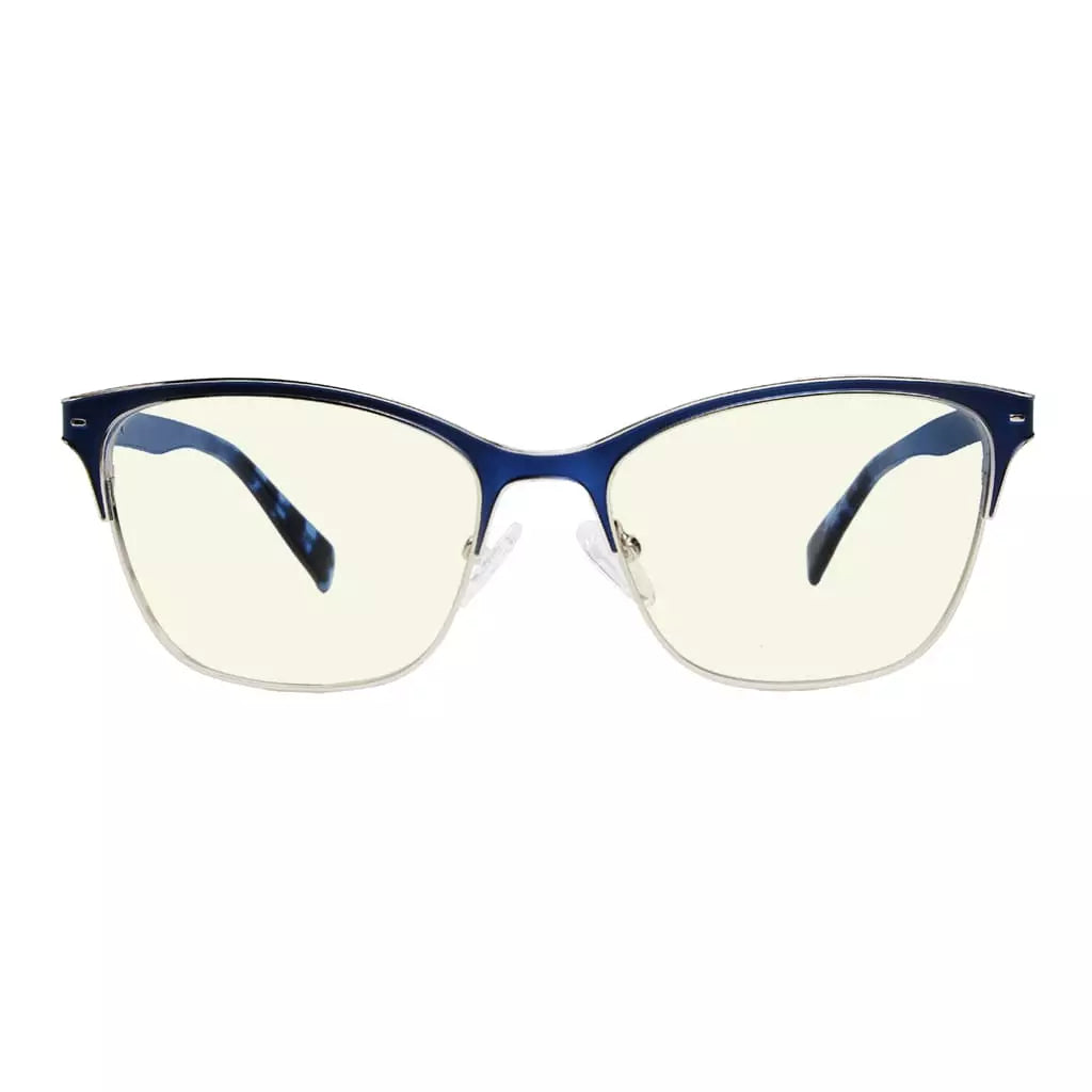 Semi-rim Blue Light Blocking Glasses Light Yellow Tinted