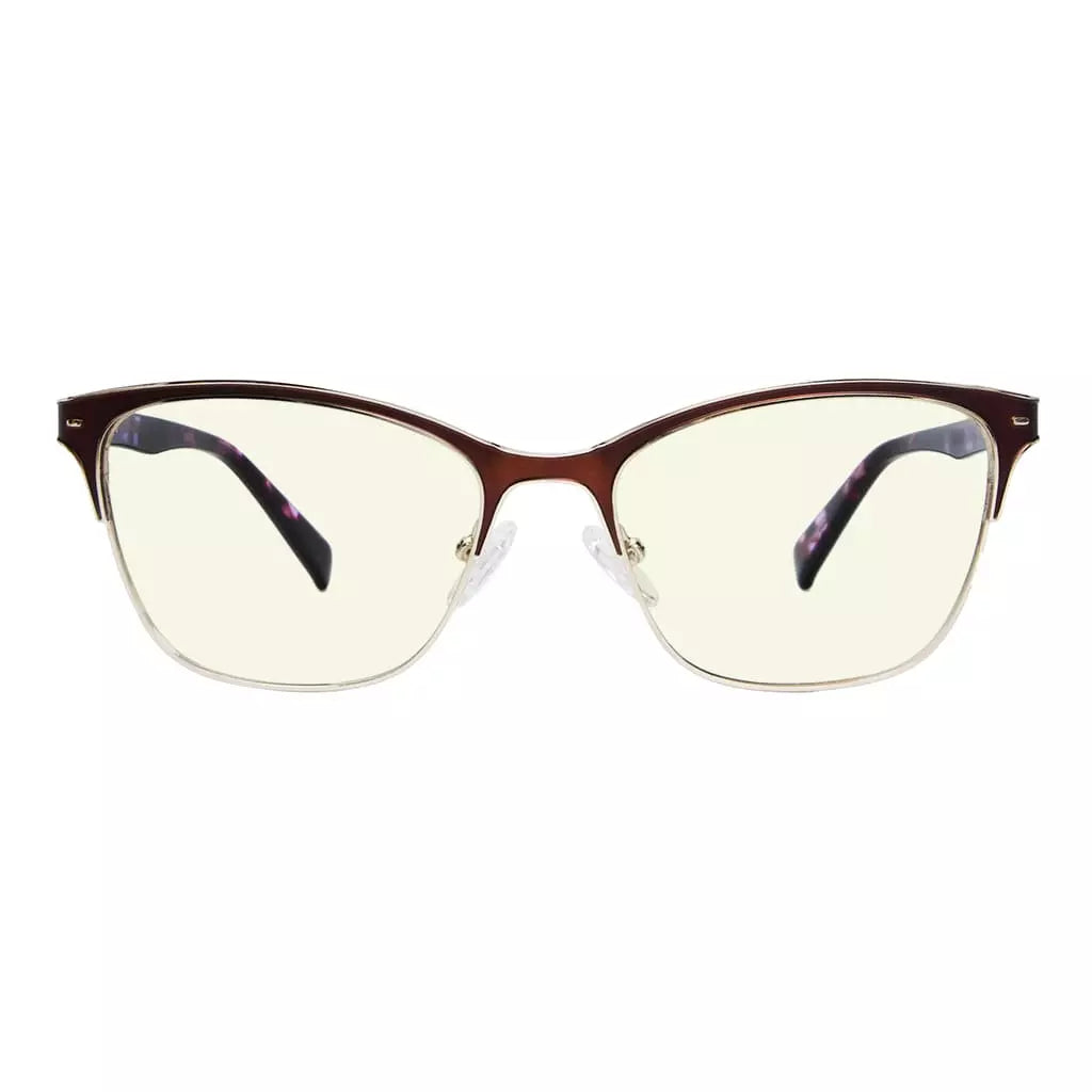 Semi-rim Blue Light Blocking Glasses Light Yellow Tinted