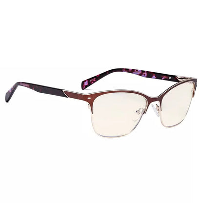 Semi-rim Blue Light Blocking Glasses Light Yellow Tinted