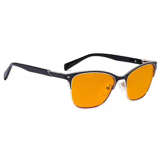 Semi-rim Blue Light Blocking Glasses Orange Tinted