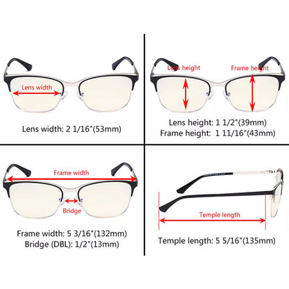 Square Blue Light Blocking Glasses Light Yellow Tinted Women