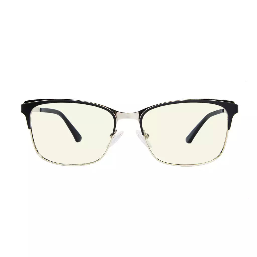 Square Blue Light Blocking Glasses Light Yellow Tinted Women