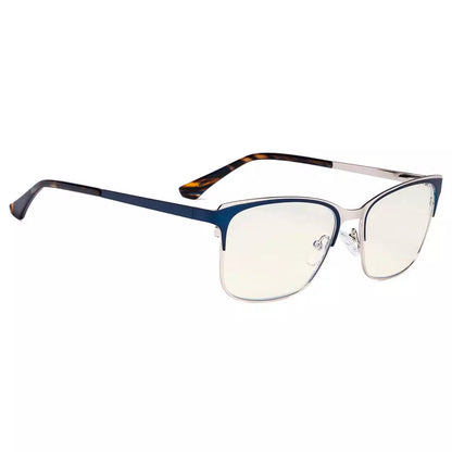 Square Blue Light Blocking Glasses Light Yellow Tinted Women