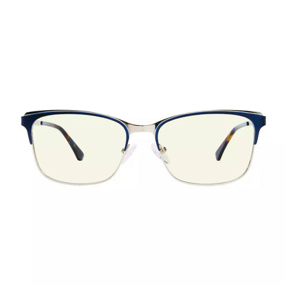 Square Blue Light Blocking Glasses Light Yellow Tinted Women