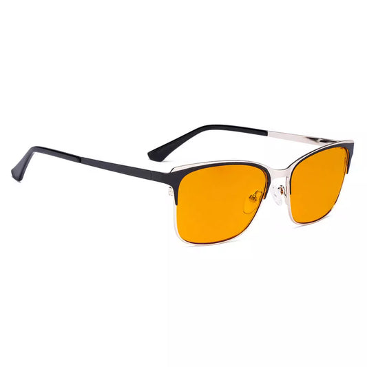Square Blue Light Blocking Glasses Orange Tinted Women