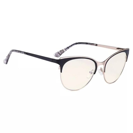 Cat-eye Blue Light Blocking Glasses Light Yellow Tinted Women