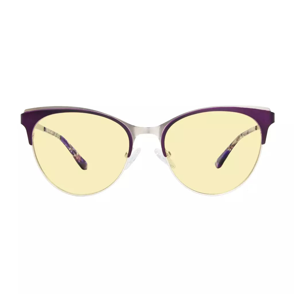 Cat-eye Blue Light Blocking Glasses Yellow Tinted Women