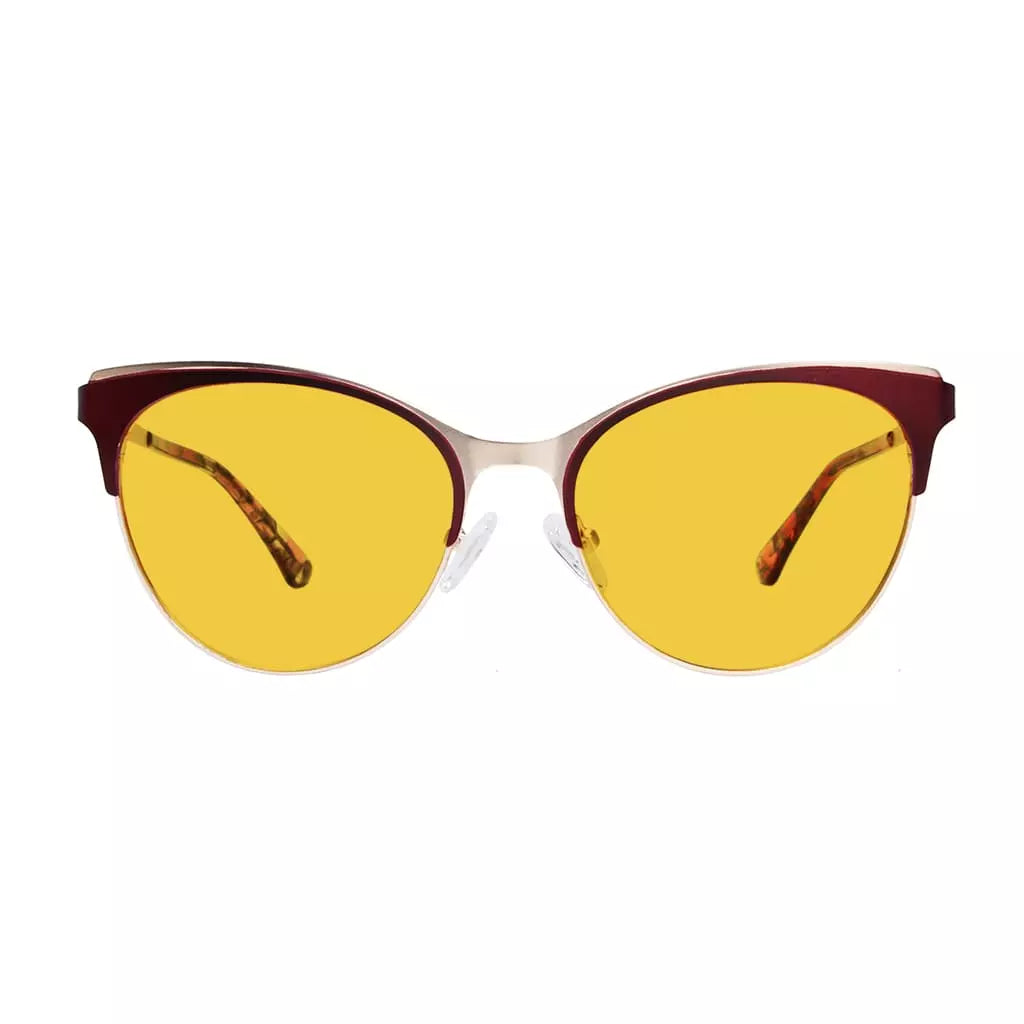 Cat-eye Blue Light Blocking Glasses Amber Tinted Women