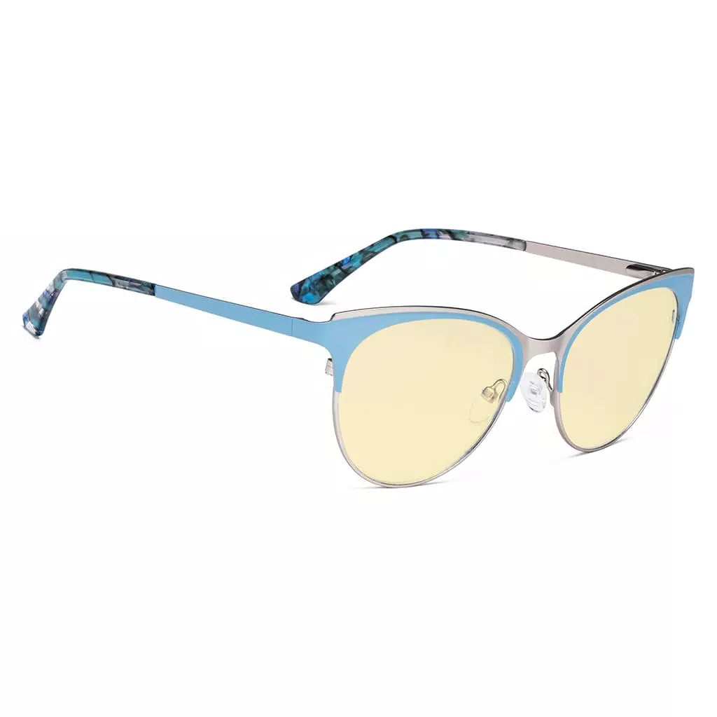 Cat-eye Blue Light Blocking Glasses Yellow Tinted Women