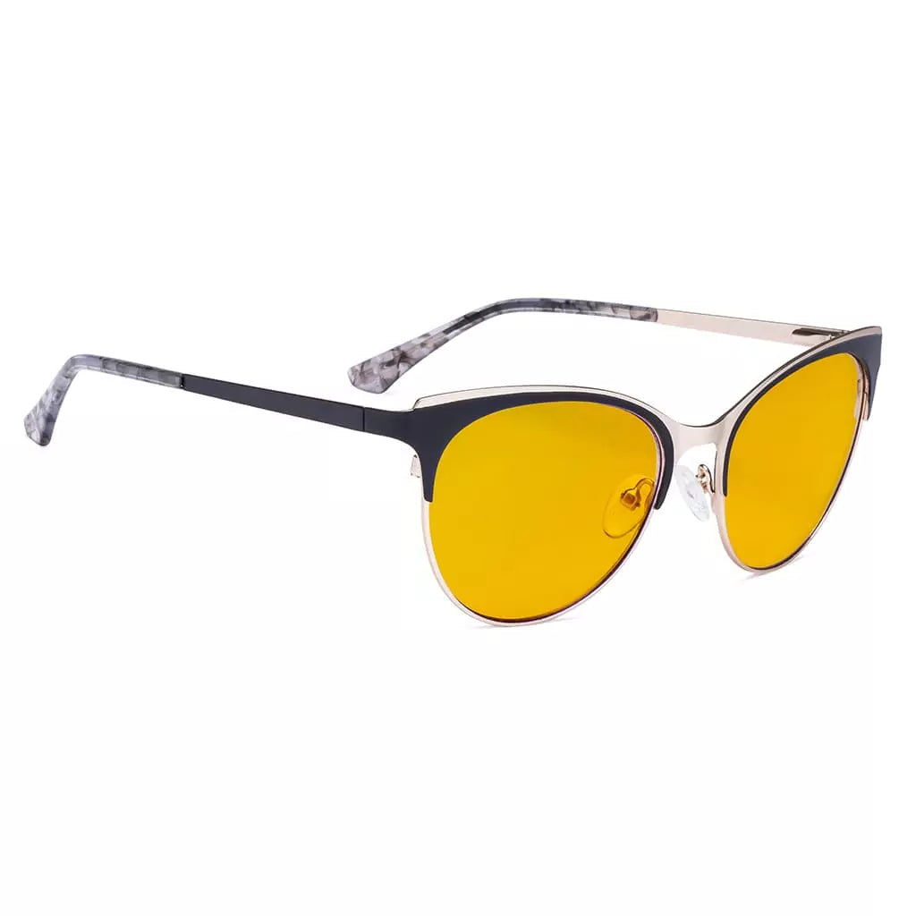 Cat-eye Blue Light Blocking Glasses Amber Tinted Women