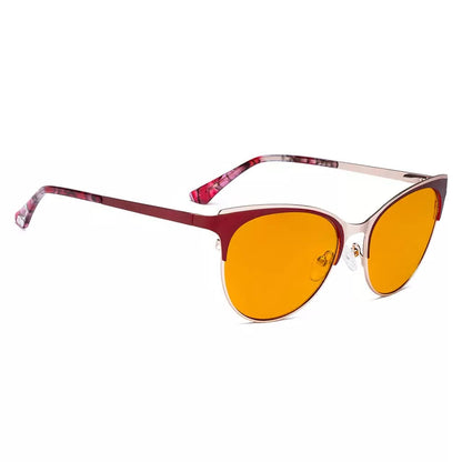 Cat-eye Blue Light Blocking Glasses Orange Tinted Women