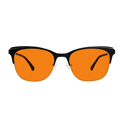 Square Blue Light Blocking Glasses Orange Tinted Women
