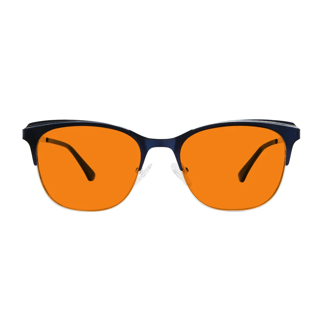 Square Blue Light Blocking Glasses Orange Tinted Women