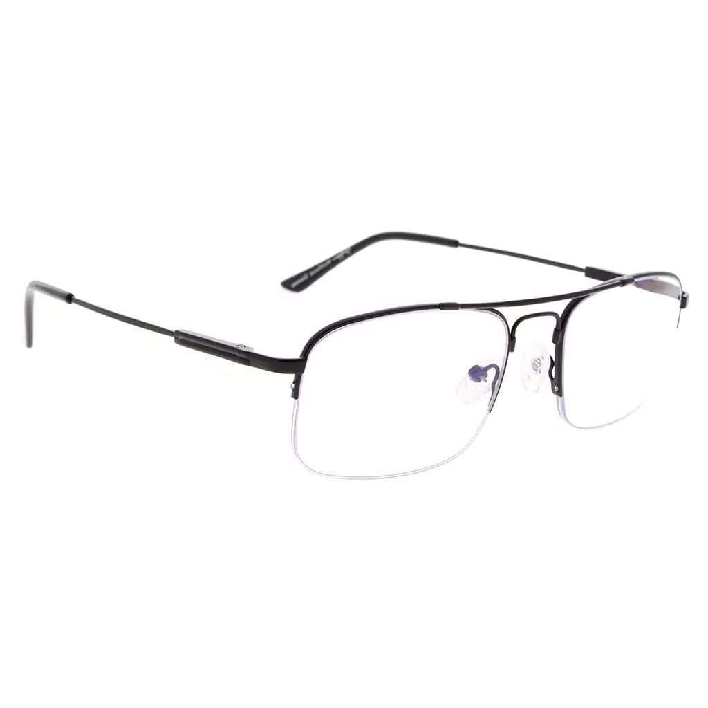 Progressive Titanium Blue Light Blocking Reading Glasses for Men and Women