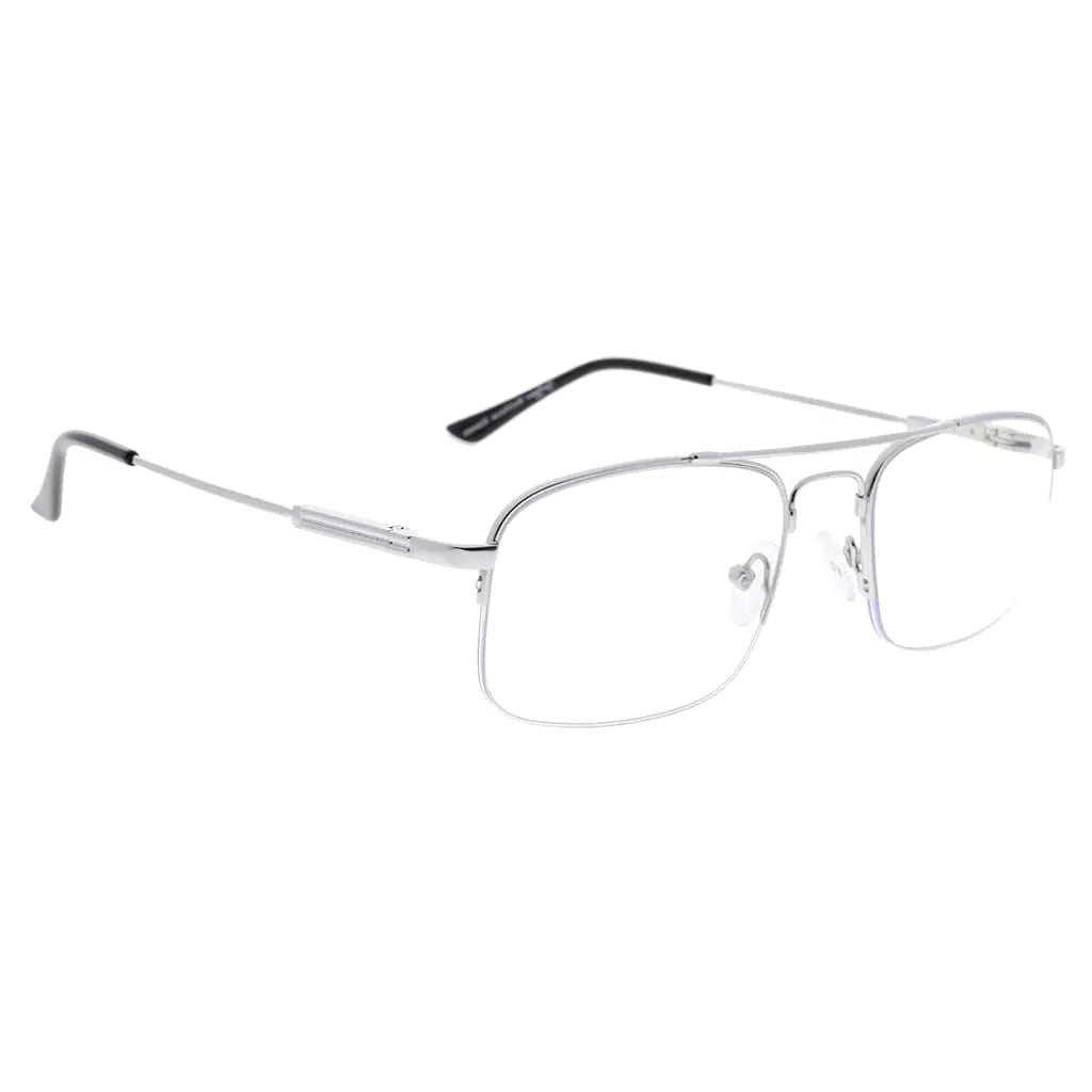 Progressive Titanium Blue Light Blocking Reading Glasses for Men and Women