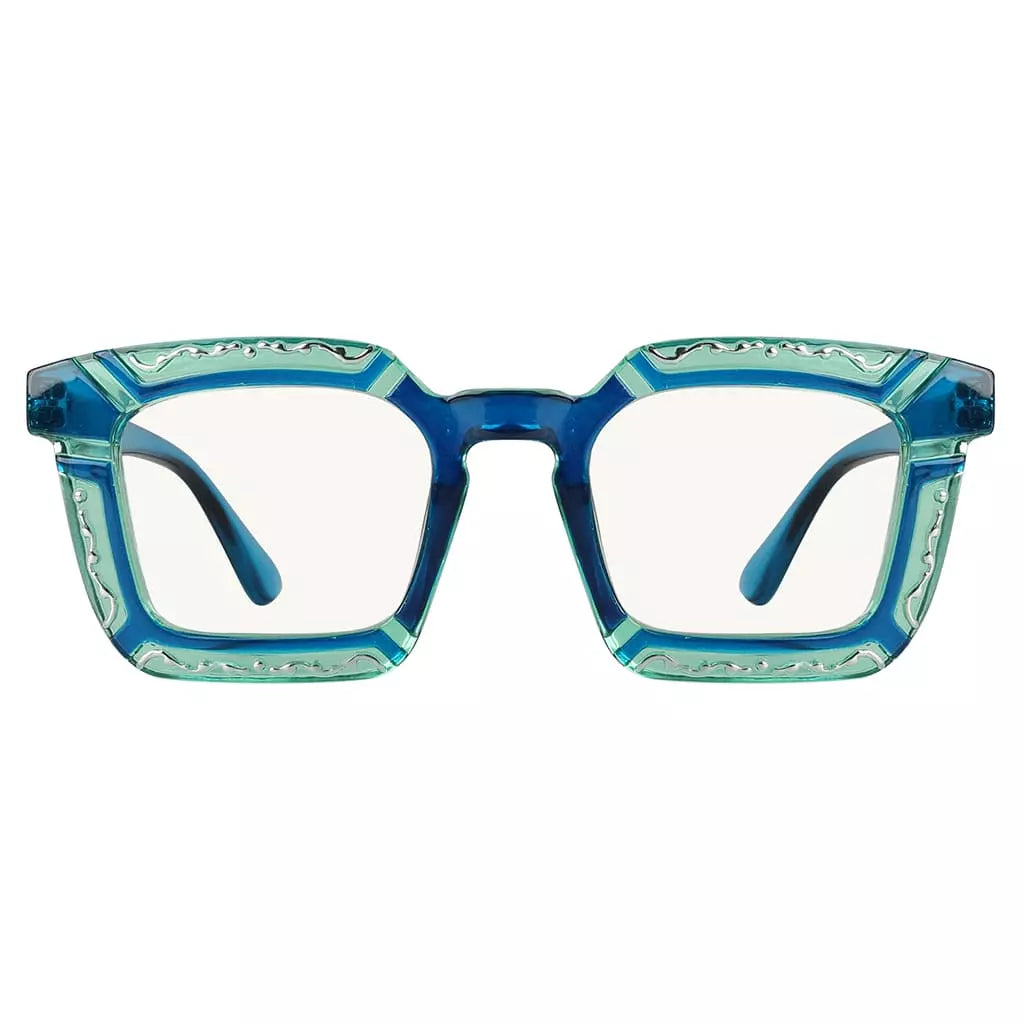 Progressive Pattern Blue Light Blocking Reading Glasses for Women