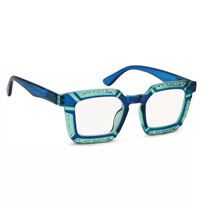 Progressive Pattern Blue Light Blocking Reading Glasses for Women