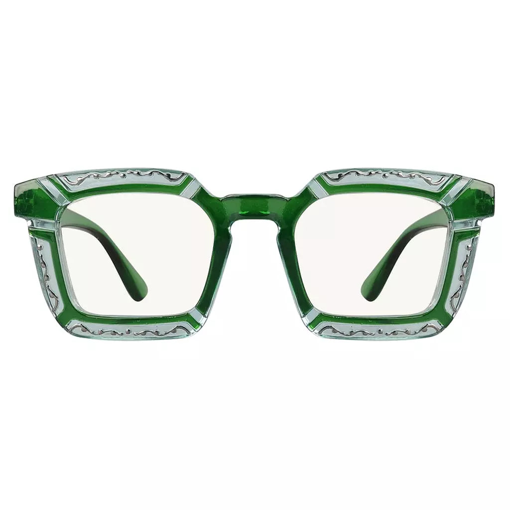 Progressive Pattern Blue Light Blocking Reading Glasses for Women