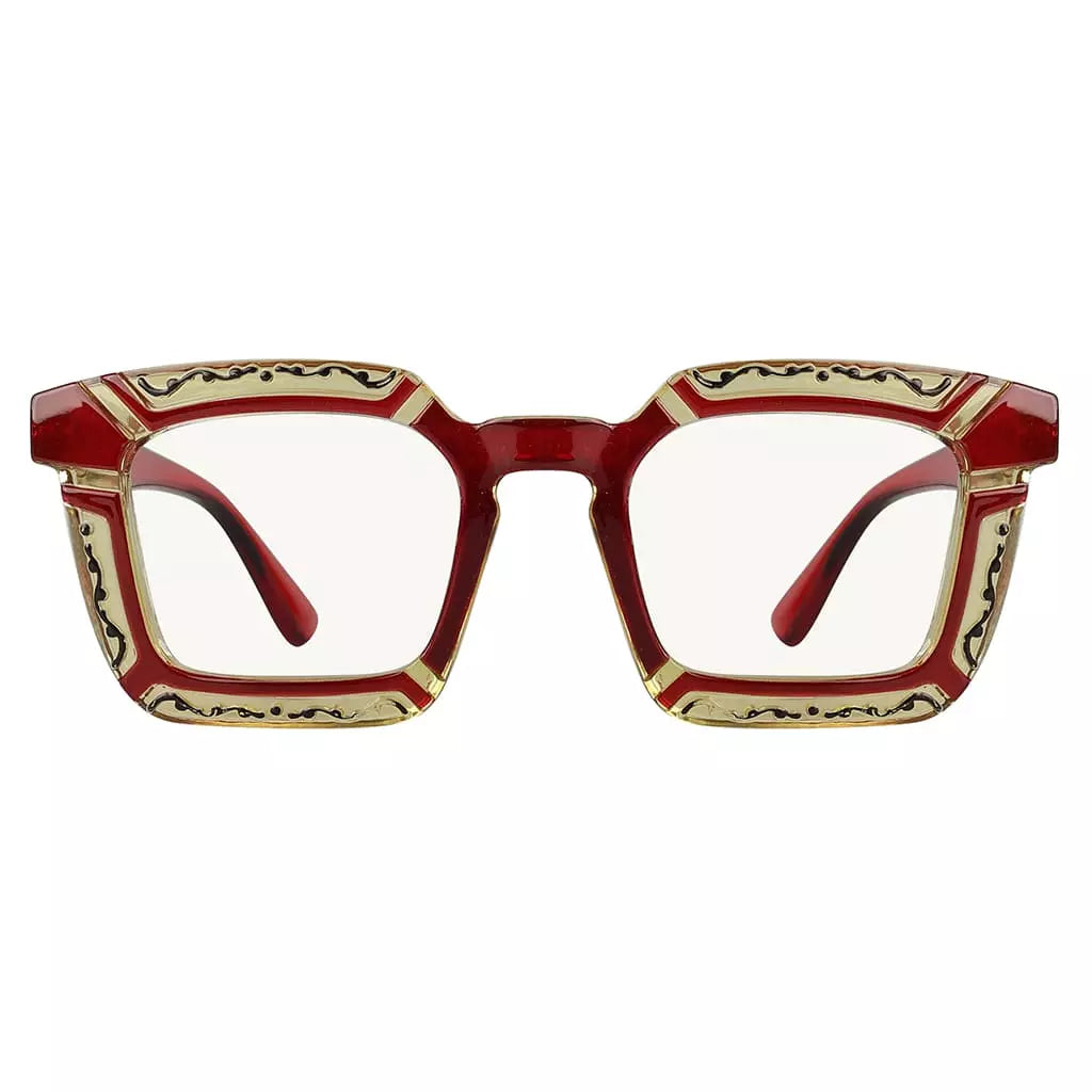 Progressive Pattern Blue Light Blocking Reading Glasses for Women