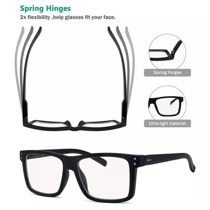 Oversize Multifocus Blue Light Blocking Reading Glasses Women Men