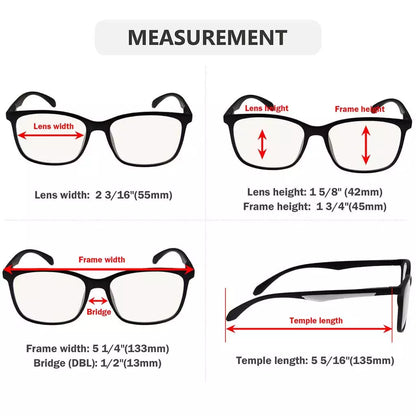 Progressive Multifocus Blue Light Blocking Reading Glasses Women Men