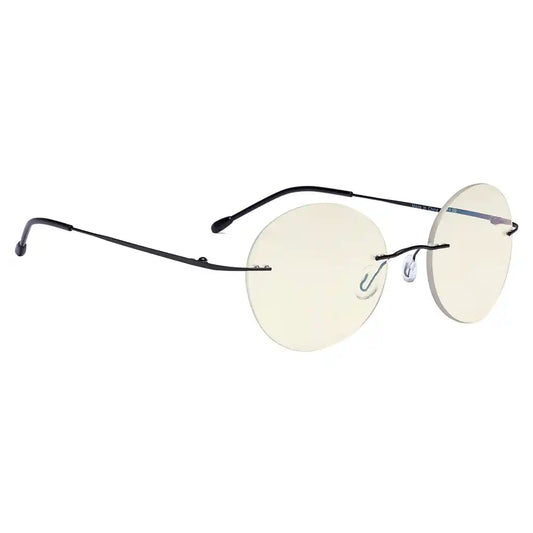 Rimless Progressive Blue Light Blocking Reading Glasses for Men and Women