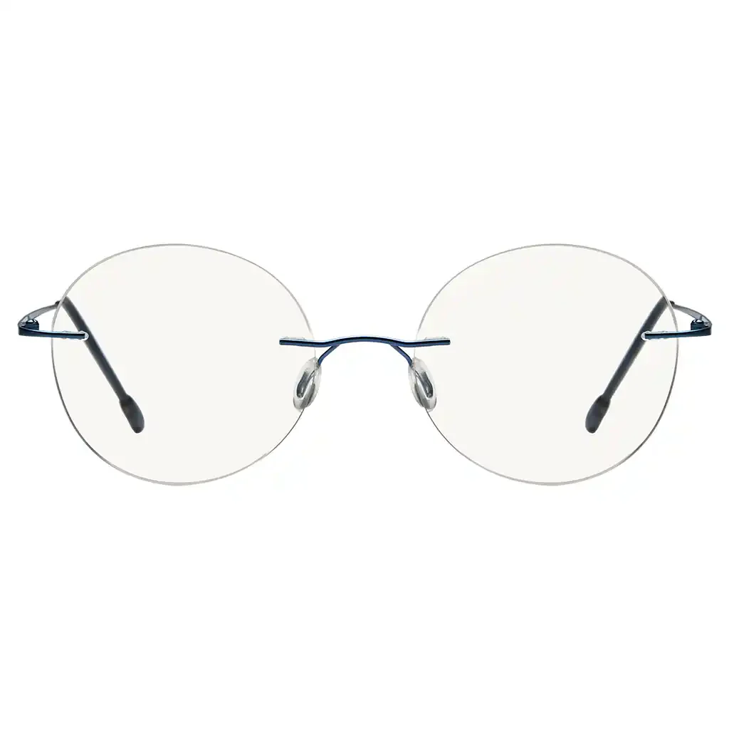 Rimless Progressive Blue Light Blocking Reading Glasses for Men and Women