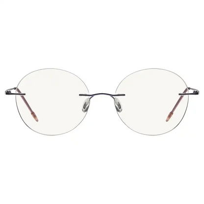 Rimless Progressive Blue Light Blocking Reading Glasses for Men and Women