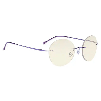 Rimless Progressive Blue Light Blocking Reading Glasses for Men and Women