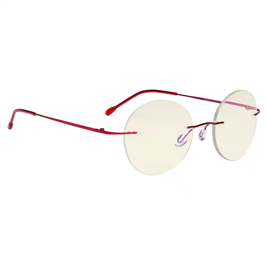 Rimless Progressive Blue Light Blocking Reading Glasses for Men and Women