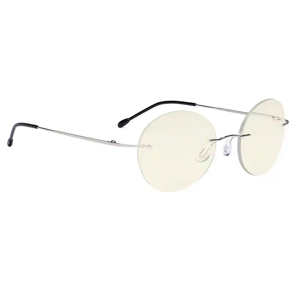 Rimless Progressive Blue Light Blocking Reading Glasses for Men and Women