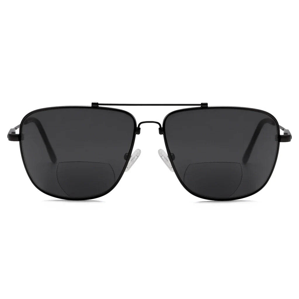Polarized Bifocal Sunglasses Pilot Wire Rim Women