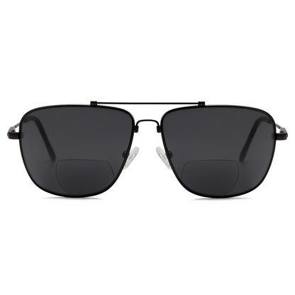 Polarized Bifocal Sunglasses Pilot Wire Rim Women
