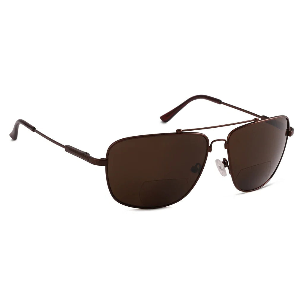 Polarized Bifocal Sunglasses Pilot Wire Rim Women