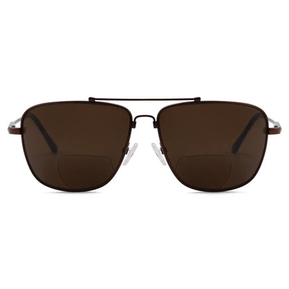 Polarized Bifocal Sunglasses Pilot Wire Rim Women
