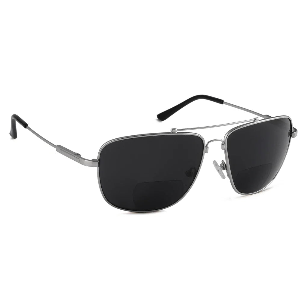 Polarized Bifocal Sunglasses Pilot Wire Rim Women
