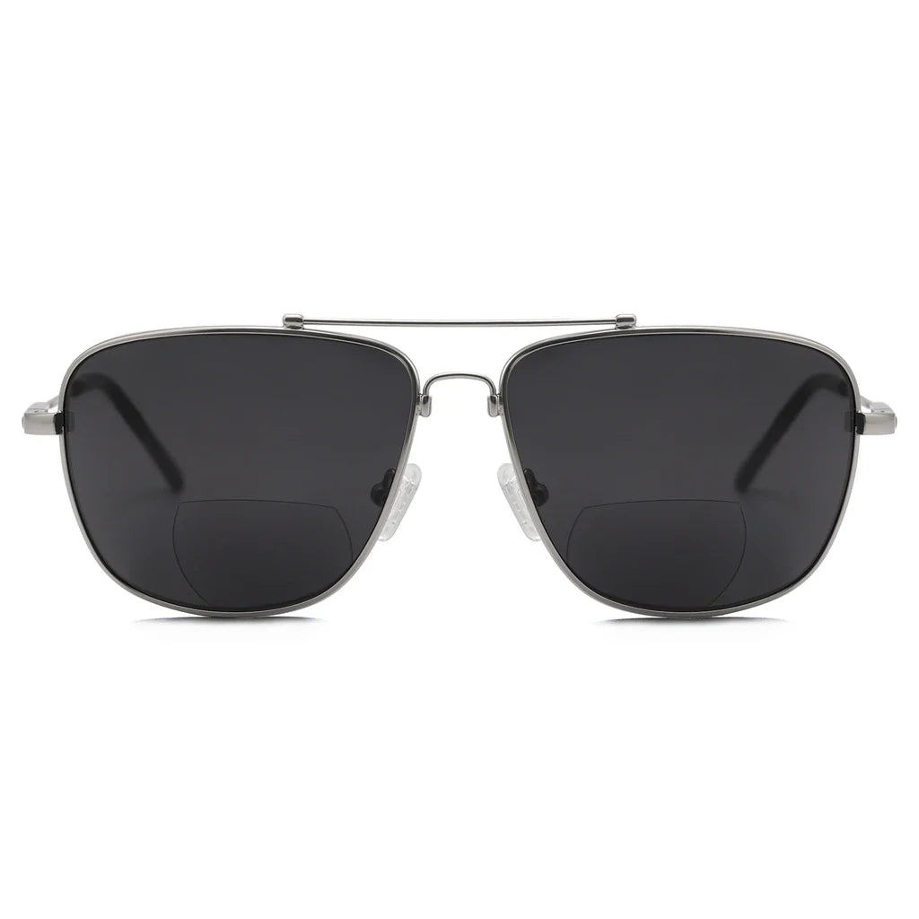Polarized Bifocal Sunglasses Pilot Wire Rim Women