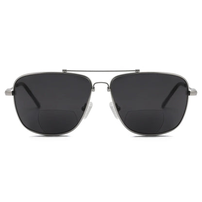 Polarized Bifocal Sunglasses Pilot Wire Rim Women
