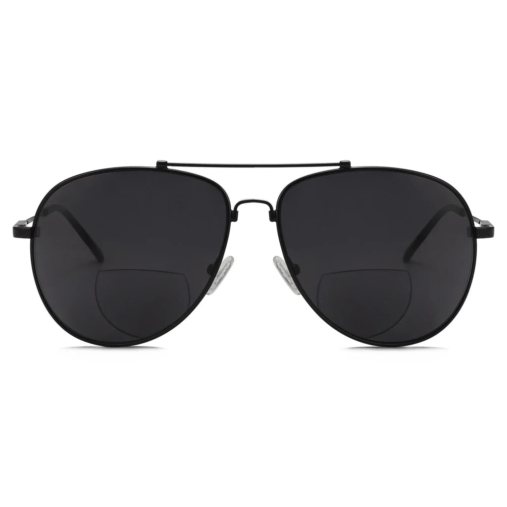 Polarized Bifocal Sunglasses Pilot Wire Rim Women Men