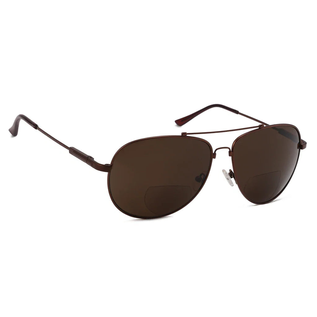 Polarized Bifocal Sunglasses Pilot Wire Rim Women Men